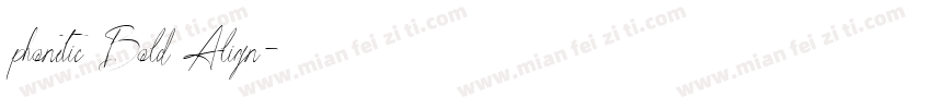 phonetic Bold Align字体转换